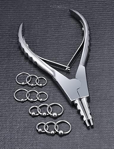 Vsnnsns 9 style 316L Komplet alata za pirsing na tijelu od nehrđajućeg čelika piercing Clamps Forceps za nosne prstenove Septum Piercing