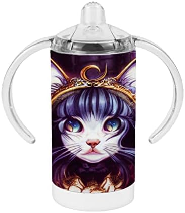 Slatka Crtana Mačka Crteži Sippy Cup - Mačka Print Baby Sippy Cup-Cool Sippy Cup