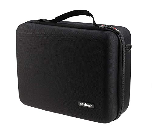 Navitech crna teška teška prtljaga s kaišem na ramenu kompatibilan sa janxleom all-in-one virtualnim slušalicama