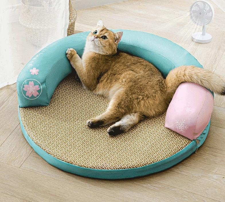 Pet Mat Cat House ljetna prostirka za spavanje udoban jastuk krevet od ratana štene mače mekano gnijezdo potrepštine koje se mogu