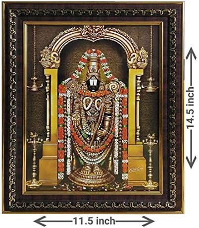 Dalvkot Lord Tirupati Balaji / Venkateswara Swamy okvir za fotografije za sobu Pooja