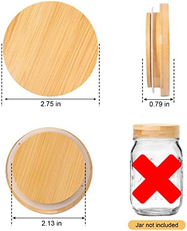 Bamboo Mason Ball Jar Canning poklopci Jar poklopci za Mason Jar, čuvanje konzerviranje Jar poklopci sa dekorativnim nalepnicama na