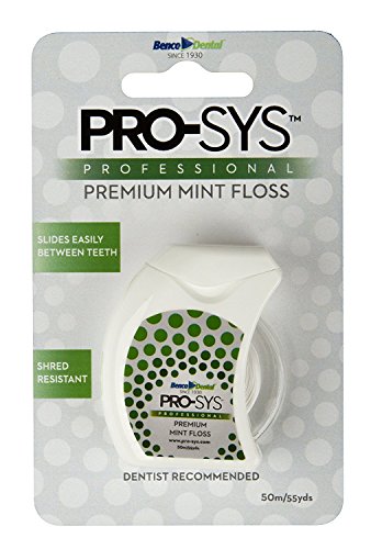 PRO-SYS® Premium Mint zubni konac, rezistentan na komade, uklanja plak & amp; hrana, pakovanje od 4
