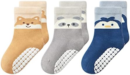Bearbay čarape za malu djecu sa hvataljkama za 6 mjeseci -5 godina Crew Baby Socks