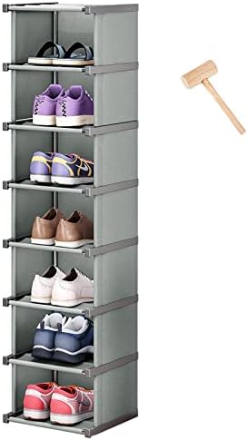 Azerfiniran stalak za cipele Organizator 8 nivoa visok vertikalno uska polica čvrstog malog uštede prostora za ulaznu ormaru za spavaću