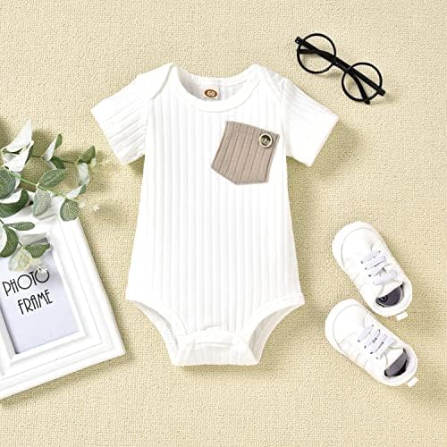 Unitiylo Baby Boy Outfits 0-12 mjeseci kratki rukav rušioci Hlače opružne ljetne odjeće