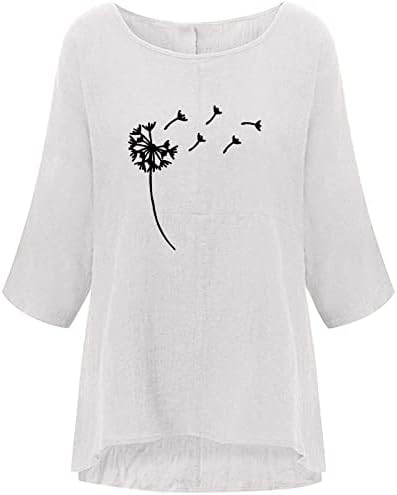 Bluza TEE za žene Jesen ljeto 2023 odjeća 3/4 rukava grafički grafički grafički caprit H8 H8