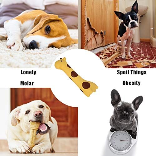 PEOO GIRAFFE DOG Squaky igračka - mekani lateks pasa žvakala igračka - žirafa igračka za pse za štenad, male, srednje i velike pse