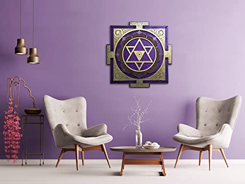 Shiva Yantra, sa motivom Shiva Yantra Wall Art Laserski rez, sveta geometrija, zidni simnik za meditaciju)