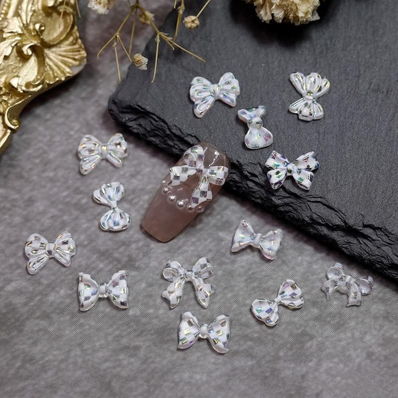 50kom Nail Diamond Charms Bowknot Rhinestones Nailart Supplies Shiny Pearl Crystal nakit luk slatka dodatna oprema DIY mješoviti dekori