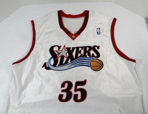 2002-03 Philadelphia 76ers Art Long 35 Igra izdana Bijeli dres 52 DP34219 - NBA igra koja se koristi