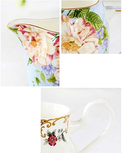 Šolja British Bone China Milk Jug lonac za kremu u obliku cvijeta sa ručkom čaša za vijenac za kafu kompaktan pogodan za lonac za