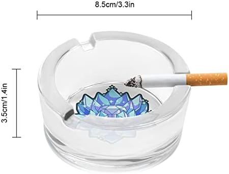 Lotus Crystal Glass Peshtray okrugle cigarete Držač za nosače pepela za kućnu kancelariju unutrašnja ukras