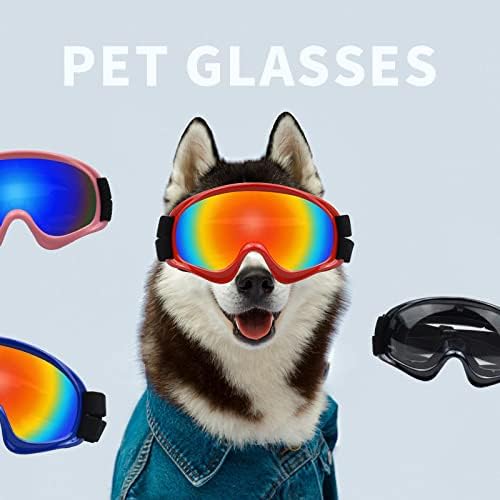 Naočale za pse štite kućne naočale, sunčane naočale za kućne ljubimce UV zaštitu, pogodno za srednje i velike pse, otporne na prašinu