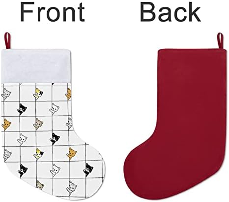 Kitten Calico uzorak Božićne čarape Božićne čarape torbica Porodični Xmas Decor