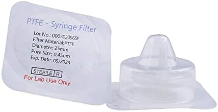 Sterilni špric filter PTFE hidrofilna filtracija 0,45 um veličine pora, prečnik Membrane 25 mm sterilna PTFE membrana pojedinačno