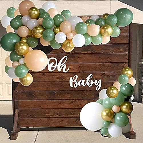 Sage zelene kutije za bebe + Sage Green Balloon Garland Kit