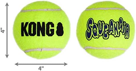 KONG Air Dog Squeaker teniska lopta X-Large-1 Pakovanje-Pakovanje od 4 komada