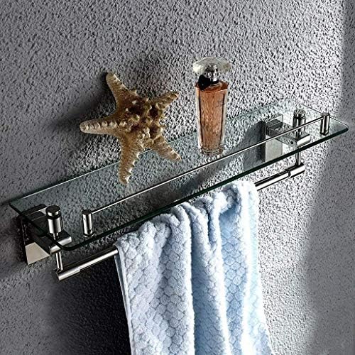 Zyhmw Kupatila Staklena kupaonica Polica za kupaonicu, toalet od nehrđajućeg čelika zid viseći stalak za pohranu ručnik stalak za