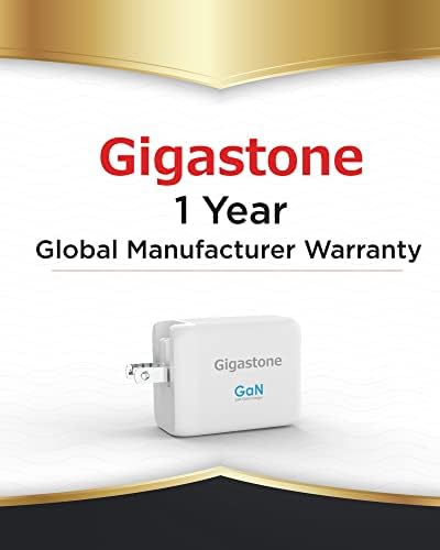 Gigastone 65W USB C punjač 2-Pack GaN Power Pro PPS inteligentna raspodjela snage sa više portova, sklopivi putni utikač, Puna brzina