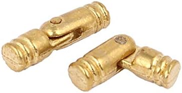 X-dree cilindar od nehrđajućeg čelika sklopljena šarka 5mmx18mm Gold Tone 30pcs (cilindro del gabinete deblado soporte bisagra 5mmx18mm