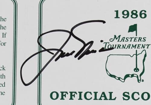 Jack Nickuus potpisao je 1986. Masters turnirska karta JSA AC56813 - autogramirani golf rezultati