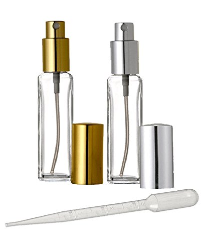 Grand Parfums 1 Oz Tall Square Style parfem Atomizer prazna Staklena bočica za ponovno punjenje-1 Oz za Aromaterapijske bočice parfema
