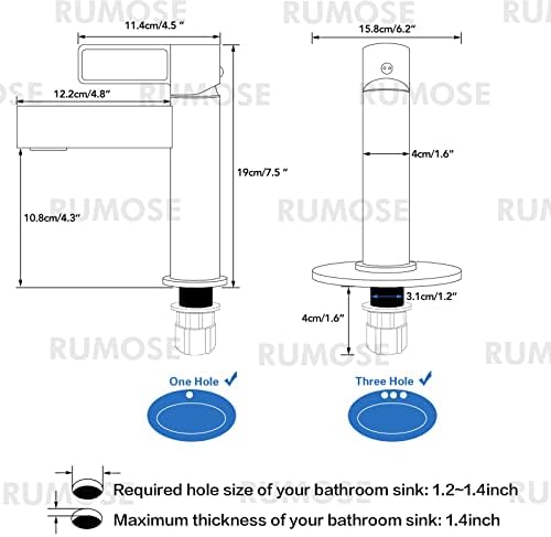 Rumozna crna kupaonica Slaba za jednokrevetna mješalica za umivaonik Slaba za umivaonik Dodirnite sa 6 u palupskom pločom za 1 i 3