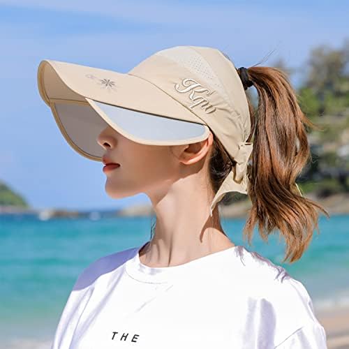 Peicees šešir sa vizirom sa širokim obodom za žene kapa za golf vizir kapa za zaštitu od Sunca za baštu na plaži tenis za trčanje