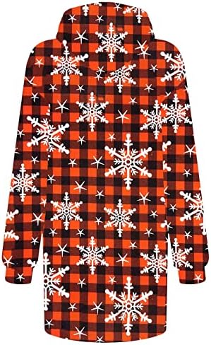 Žene Hoodies haljine Božić 3D Print vezice kapa ovratnik labave Casual duge rukave kapuljačom pulover sarafan
