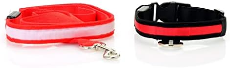 SigurnostVital LED petlja za kućne ljubimce i ovratnik za pse Crveni XL