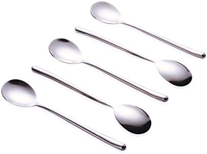 Miupoo kašike,kašike za supu sa dugim ručkama od nerđajućeg čelika, srebrne, 10 komada