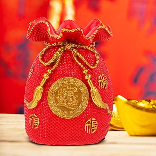 Ipetboom crvena torba za novac Sretno blagoslov torba Dekor smola kineskog blaga luza FENG SHUI Dekor 2023 Kineska novogodišnja zaliha