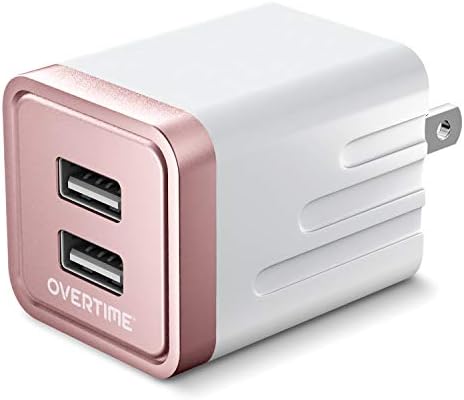 Dvostruki USB zidni Punjač, Prekovremeni univerzalni 2.4 amp utikač Cube brzi telefonski Adapter za iPhone 11 Pro Max X Xs XR 8 7
