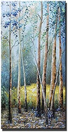 Dekoracija salona velike veličine ulje na platnu ručno oslikana zidna Umjetnost Sažetak pejzaž šumsko drvo platnene slike za dnevni