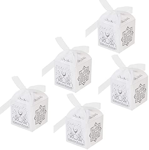 Queenbox 5 kom. Cube šuplje slova Cvjetne kutije u obliku čokolade Cvjetni bomboni Eid Mubarak kutija za ramadanske kareem, Islamski