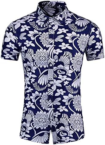 2023 New Ljeto Novo muški Slim Ispis Majica s kratkim rukavima Plus size Modna casual plaža Majica Majica