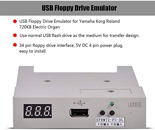 Wendry 3.5 Emulator diskete, 1.44 MB USB fleš disk disketa, 34-pinski interfejs drajvera diskete pogodan za Yamaha Korg Roland električne