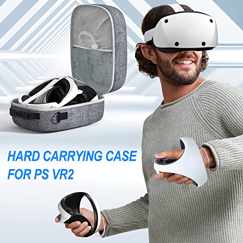Tvrda torbica za Psvr2, tvrda putna torbica za PlayStation VR2 vodootporna EVA prenosiva zaštitna futrola sa podesivom Strape tvrdom