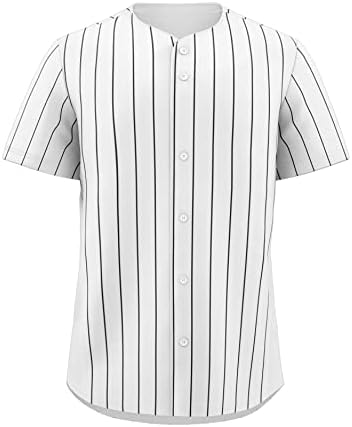 KXK prazan bejzbol dres za muškarce casual gumb dolje majice kratki rukav aktivni tim sportski uniform