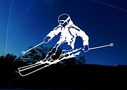 Naljepnica za skijanje - volim skijanje naljepnica naljepnica - volim skijanje snijeg alpske zimske sportske skijaške skijaške prozor