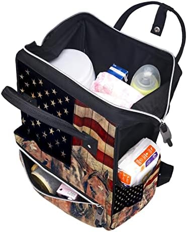 Guerotkr putnički ruksak, ruksak za torbu pelena, ruksak pelena, američki zastava konj