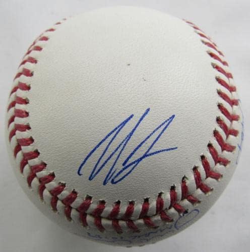 James McCann Edwin Diaz Seth Lugo +3 potpisan auto Autogram Rawlings Baseball JSA - AUTOGREM BASEBALLS