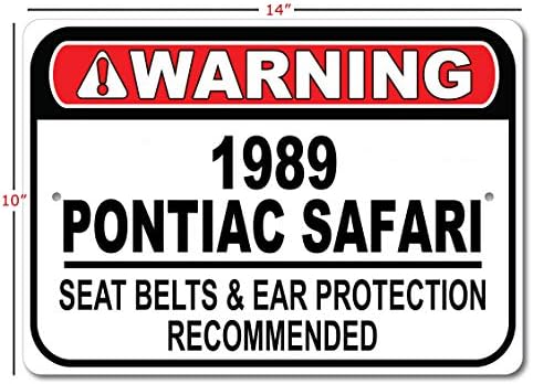1989 89 Pontiac Safari Seat Betl Preporučeni brz automobil, metalni garažni znak, zidni dekor, GM Auto set - 10x14 inča