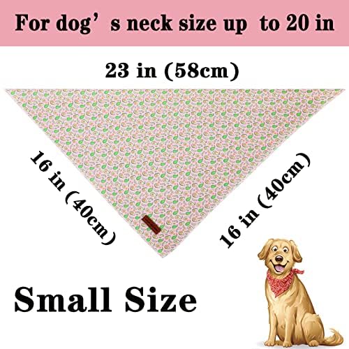 Jedinstveni stil šape dog bandanas 1pc Pamučni trokutni šal za pse za male srednje velike pse i mačke-ružičaste avokado-s
