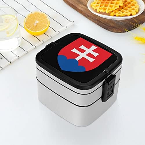 Grb Slovačke Dvostruki sloj Bento kutija za obrok sa ručkom prenosivom za uredski rad
