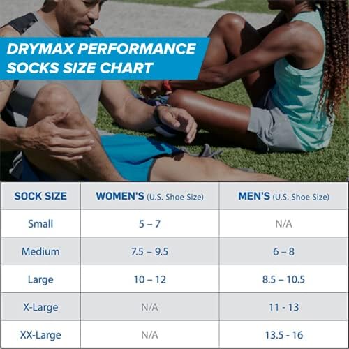 R-zupčanik Drymax bez prikazivanja trčanja za muškarce i žene, srednji jastuk | Prozračna, kontrola vlage i protiv blistera | M, crna,