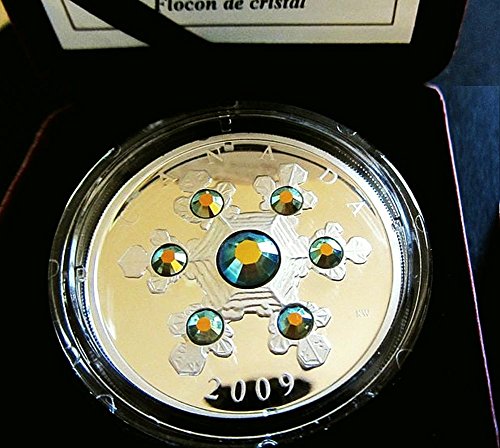 Kanada 2008 Crystal Snewflake 20 $ čisti srebrni dokaz sa kristalima Amethyst Swarovski