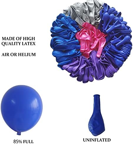 Hyowchi lilo Theme Stitch potrepštine za zabavu - 170 kom. Lilo crtani šatch balon Garland Arch Kit, ljubičasti plavi srebro balon