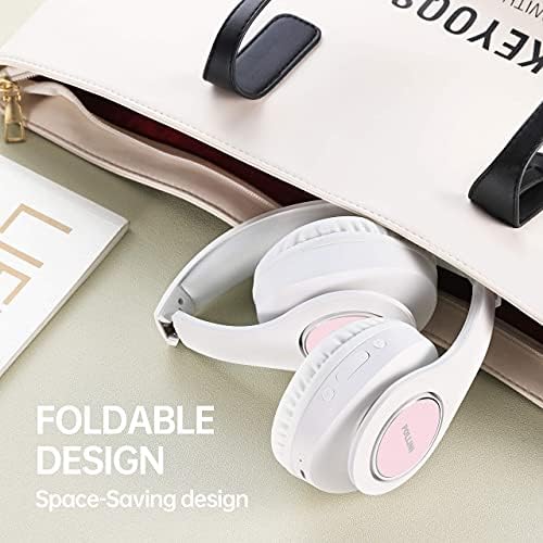 Pollini Bluetooth slušalice preko uha, bežične slušalice V5.0 sa 6 EQ načina, mekim ušima za zaštitu i ugrađenim mikrofonom za iPhone